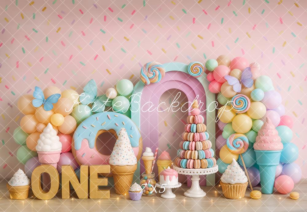 Kate First Birthday Candyland Balloon Backdrop Designed by Ashley Paul