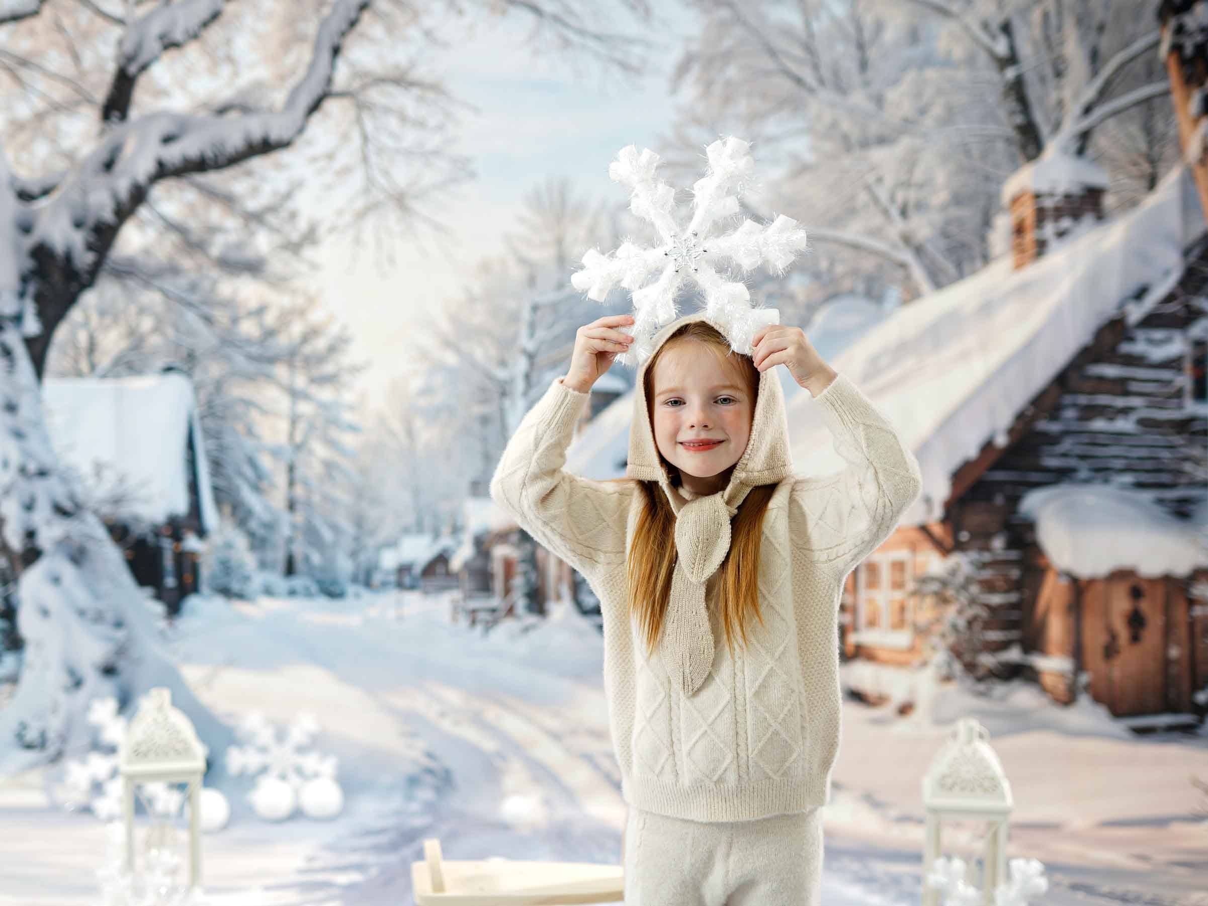 Kate Winter Outdoor Snow Scene Photo Kit