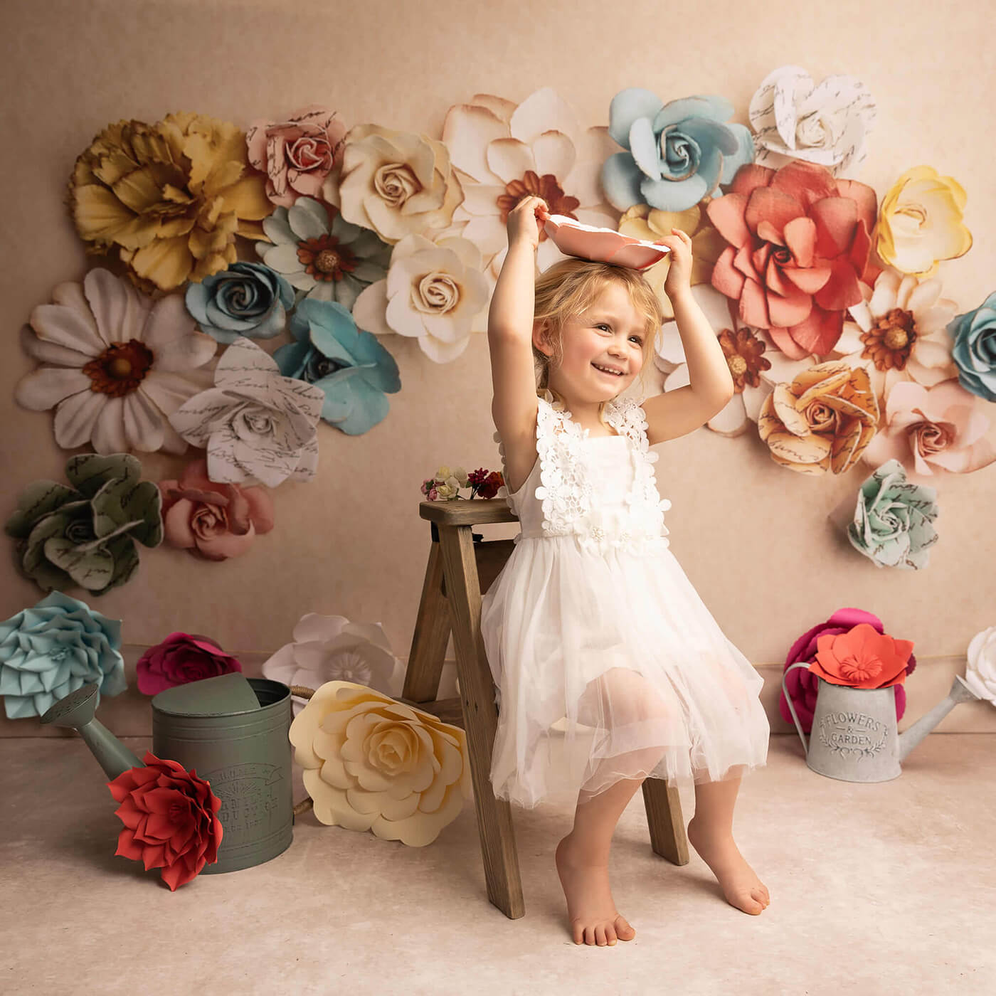 Kate 3D Wall flowers backdrop-HJ18939