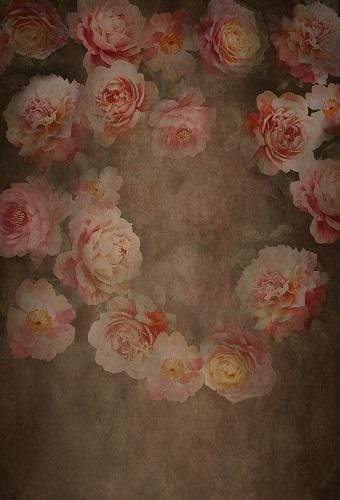 Katebackdrop鎷㈡綖Kate Fine Art Retro Flowers Backdrop Designed By JS Photography